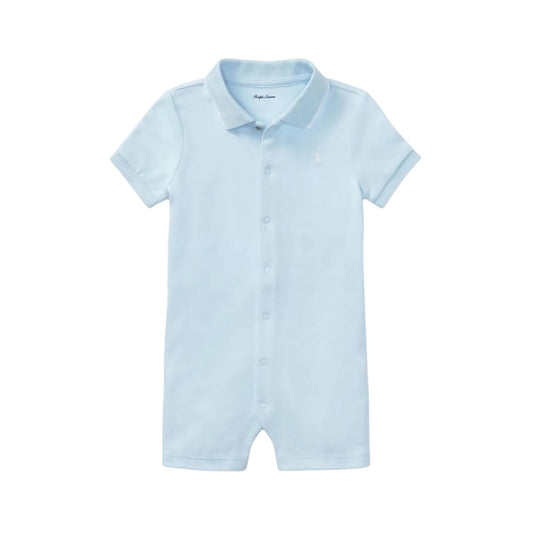 Ralph Lauren - Shortie polo romper, Pale blue, 3m - 24m