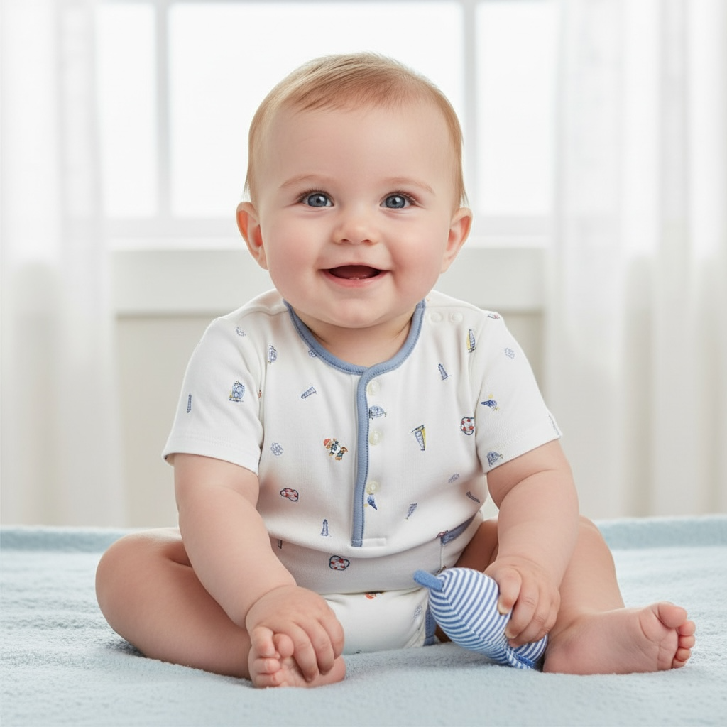 Ralph Lauren - Shortie romper, nautical theme print