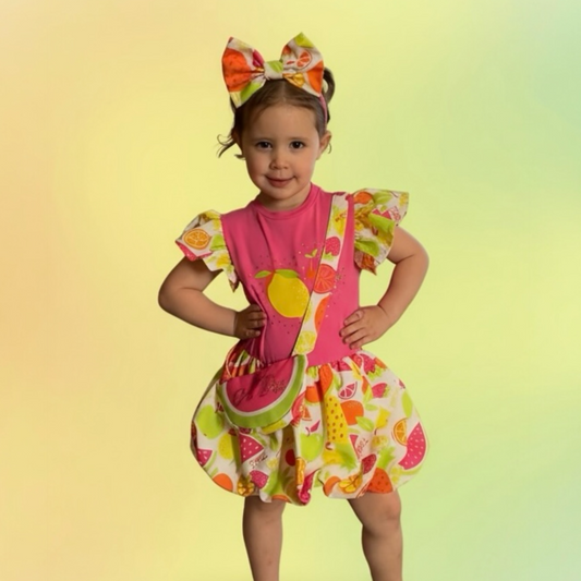 A'Dee - Tutti Frutti puff ball dress