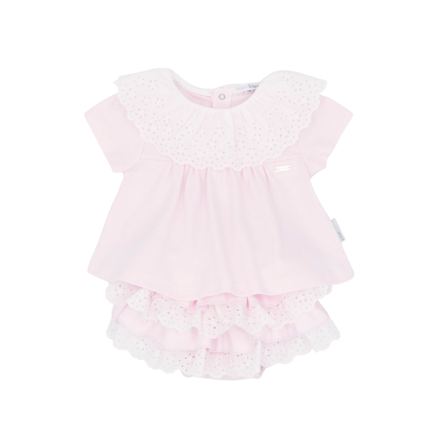 blues baby - pink 2 piece tunic and frilly pants