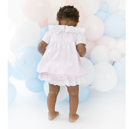 blues baby - pink 2 piece tunic and frilly pants