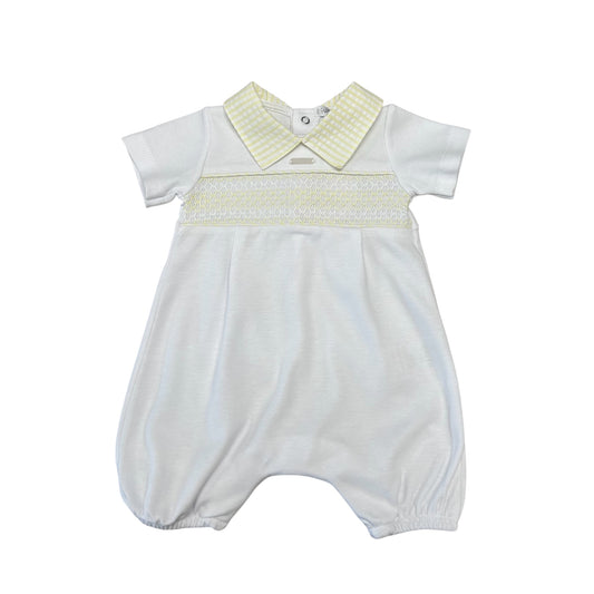 blues baby - Romper, white with lemon