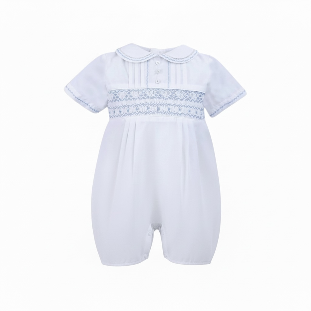 Sarah Louise - Romper, white/blue