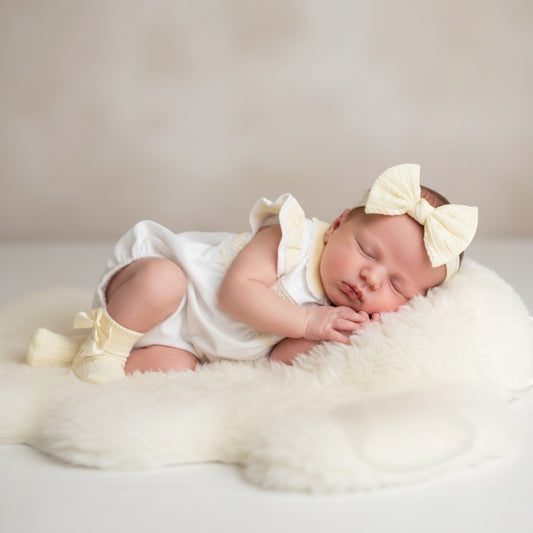 blues baby - White girls romper with lemon