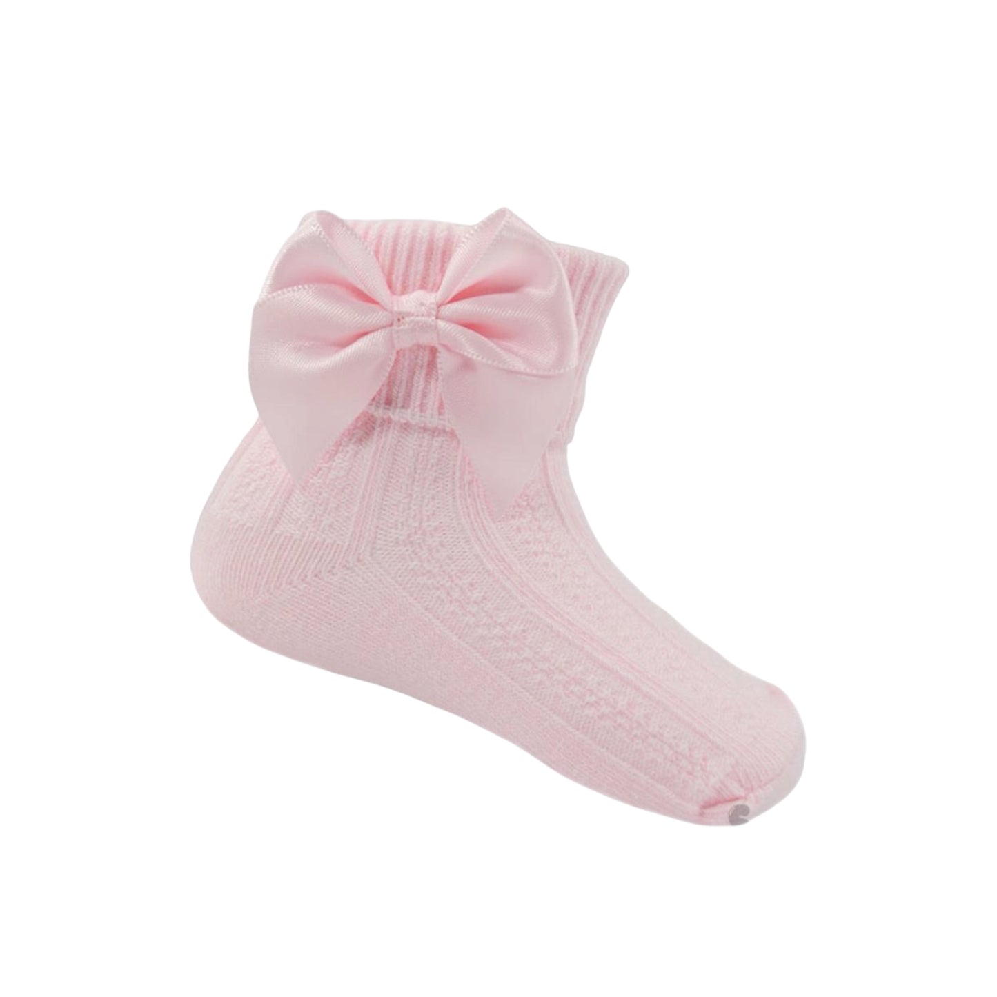 Soft Touch - ankle bow socks pink