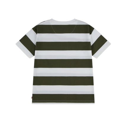 Levi's - Olive and white stripe T-shirt