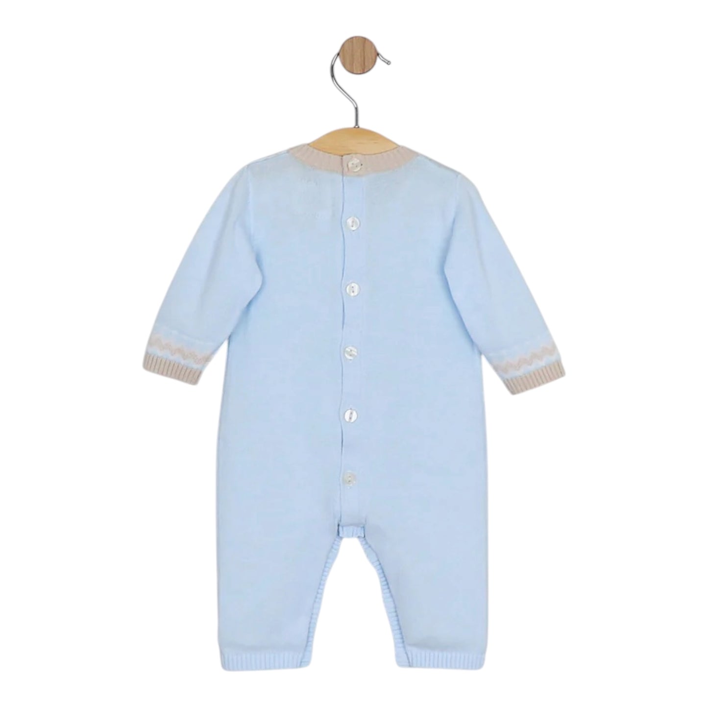Emile et Rose - knitted romper, blue