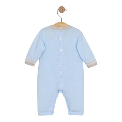Emile et Rose - knitted romper, blue