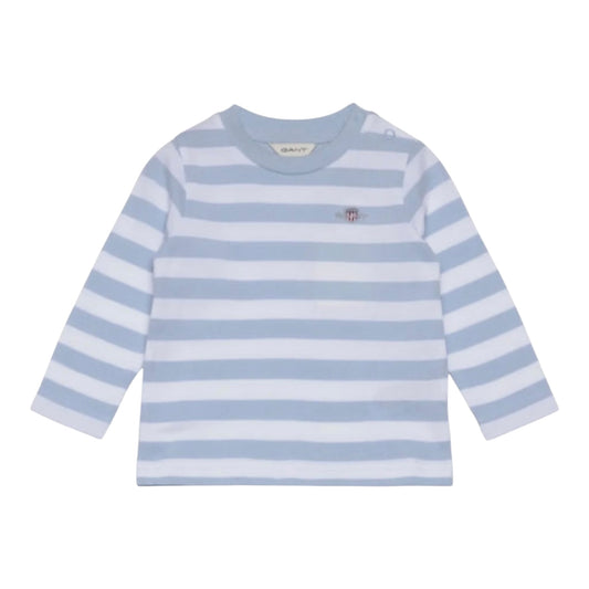 Gant, cardigans, Gant - Pale blue and white stripe T-Shirt (baby)