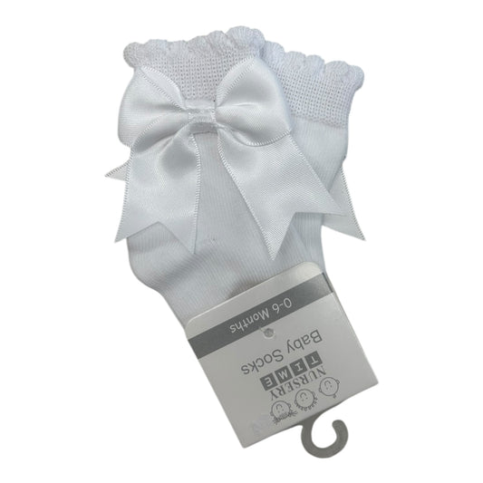 Betty Mckenzie, Socks, Betty Mckenzie  - White short socks with side bow