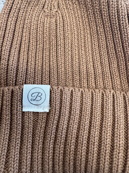 Betty Mckenzie - Ribbed Knit Hat, Biscuit
