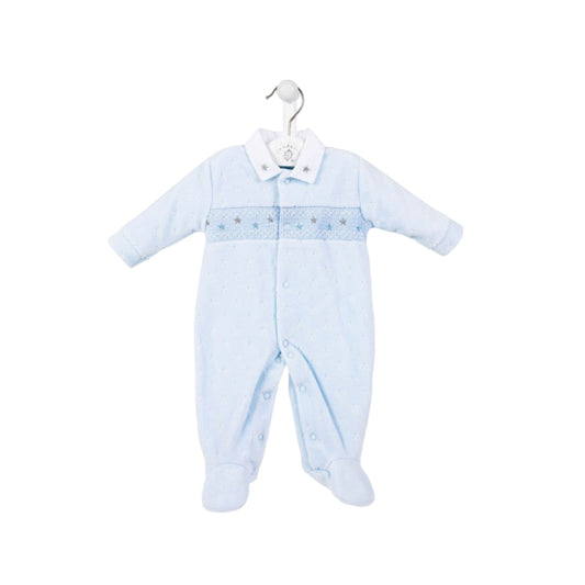 Dandelion - Velour Prem Romper, Blue