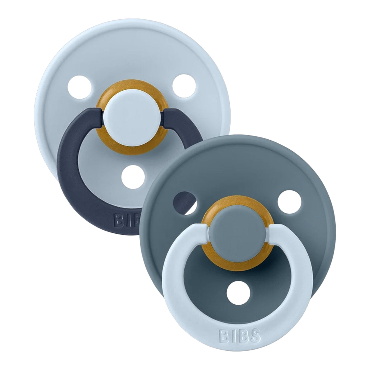 Bibs - Baby blue / petrol mix 2pk dummies