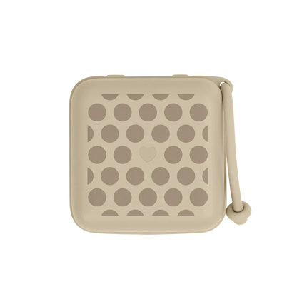 Bibs - Pacifier box, Vanilla polka
