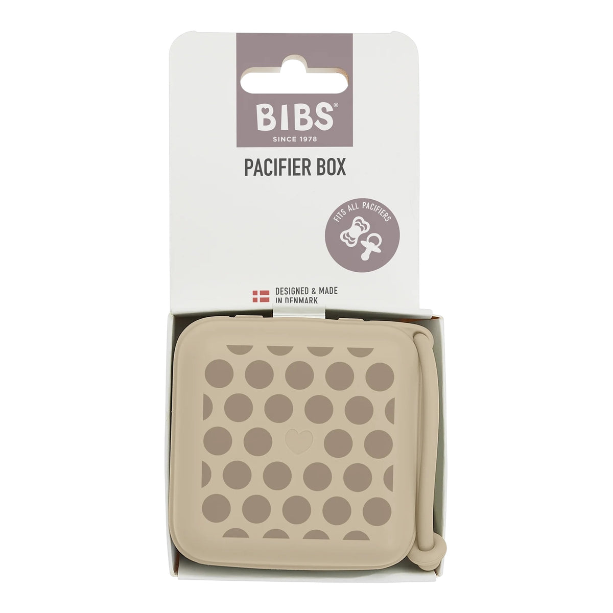 Bibs - Pacifier box, Vanilla polka