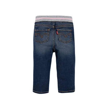 Levi's - Blue jeans with pink waist detail, (12m - 36m)