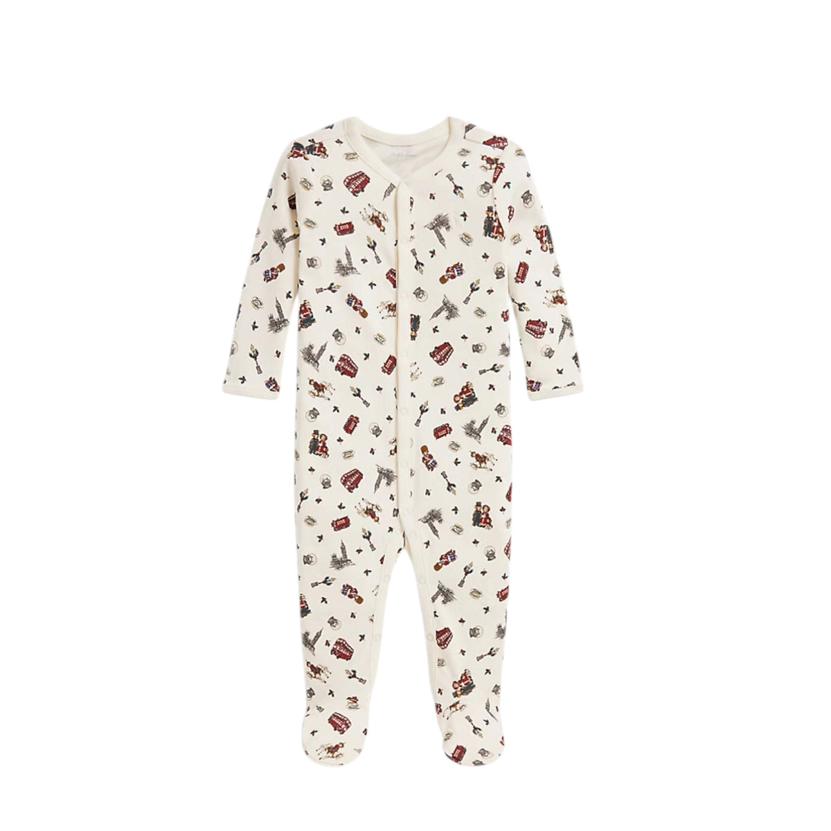 Ralph Lauren - Cream, London Christmas print romper