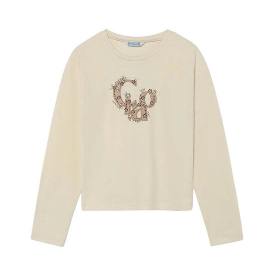 Mayoral - Cream Long Sleeve Ciao Top