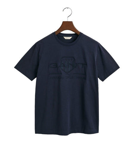 Gant - Navy SS T-shirt with tonal branding