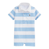Ralph Lauren - Baby all in one, white and pale blue stripe