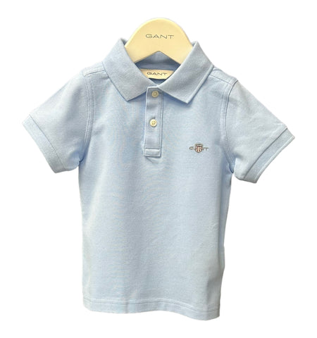 Gant, polo T-shirts, Gant - Light blue polo T-shirt, Kids