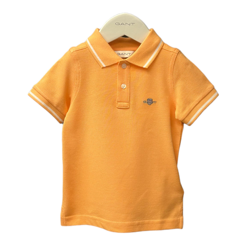 Gant, polo T-shirts, Gant - Orange polo T-shirt, Kids 2-8yrs