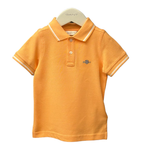 Gant, polo T-shirts, Gant - Orange polo T-shirt, Kids 2-8yrs