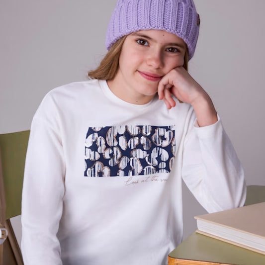 Mayoral - Cream long sleeved top