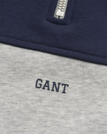 Gant -  Navy and grey half  zip top, 2-14yrs