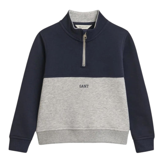 Gant -  Navy and grey half  zip top, 2-14yrs