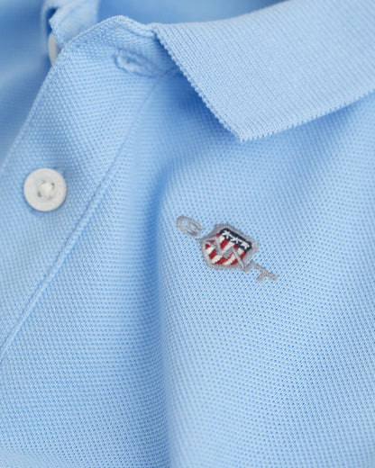 Gant - Light blue, long sleeved polo T-shirt, 6-18m