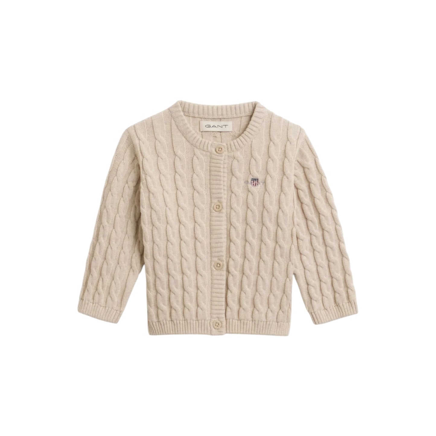 Gant - 2 piece cable knit outfit, top and bottoms, beige