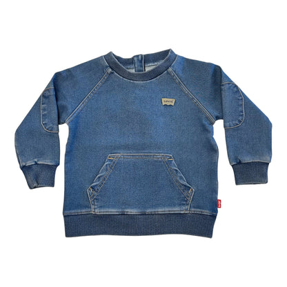 Levi's - Sweatshirt, blue denim. (12m - 36m)