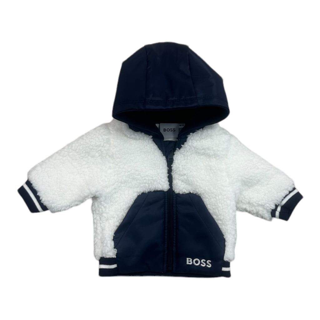 Boss, Jackets, Boss - Baby fleece jacket, Cream / navy