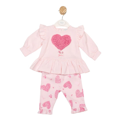 Mintini - 2 piece legging outfit, Heart detail on front