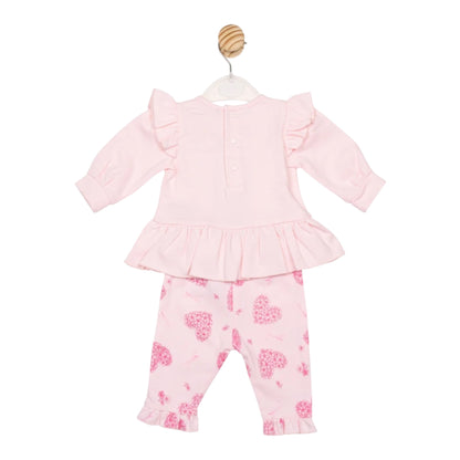 Mintini - 2 piece legging outfit, Heart detail on front