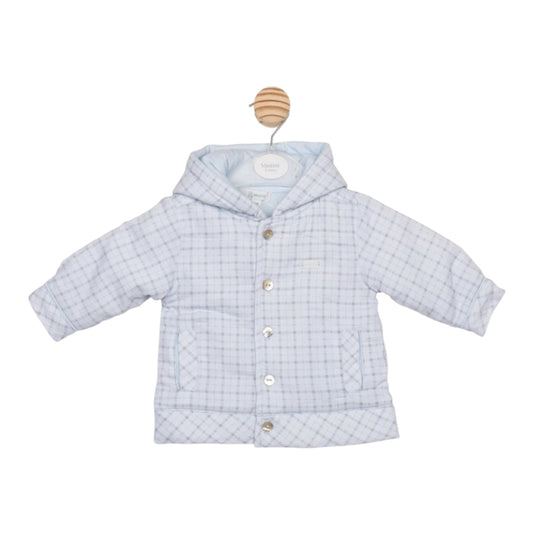 Mintini - Pale blue padded jacket with hood