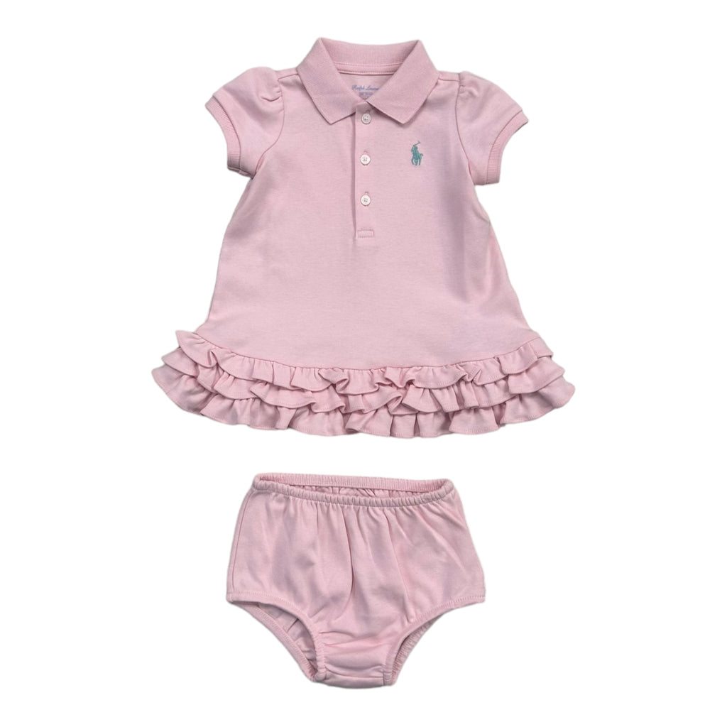 Ralph Lauren, Dresses, Ralph Lauren - Pink ruffle hem polo dress and pants