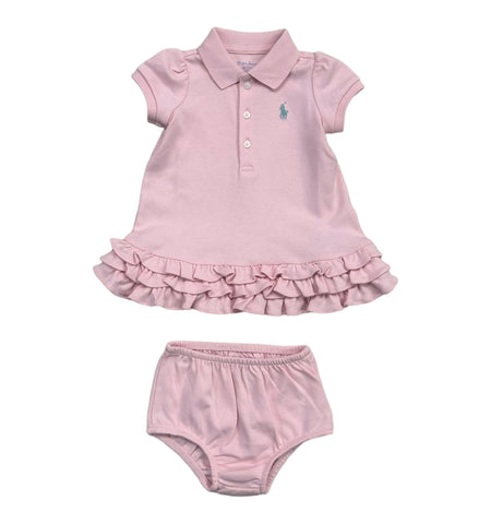 Ralph Lauren, Dresses, Ralph Lauren - Pink ruffle hem polo dress and pants