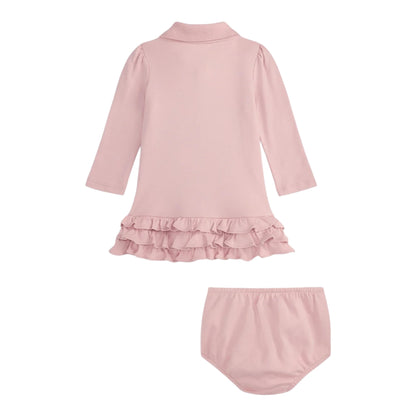 Ralph Lauren - Pink dress and pants with ruffle hem