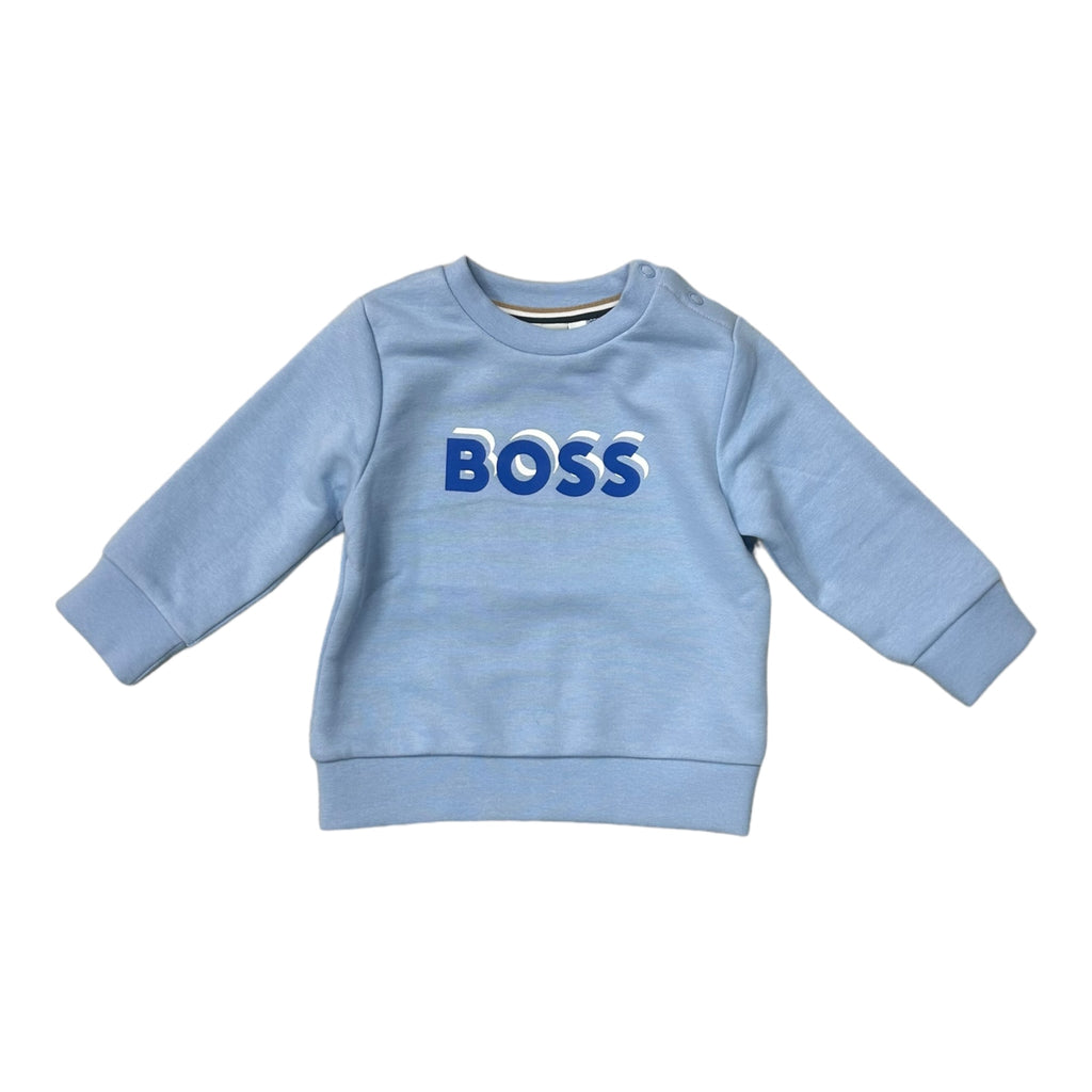 Boss, sweat tops, Boss - light blue sweat shirt, toddler 12m-3yrs