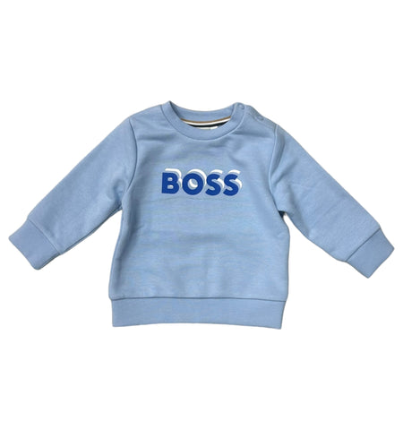 Boss, sweat tops, Boss - light blue sweat shirt, toddler 12m-3yrs