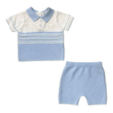 blues baby, 2 piece outfits, blues baby - Knitted 2 piece, blue