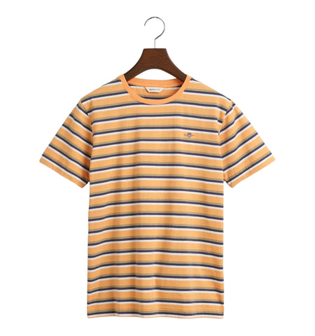 Gant, T-shirts, Gant - Striped shield T-shirt, orange