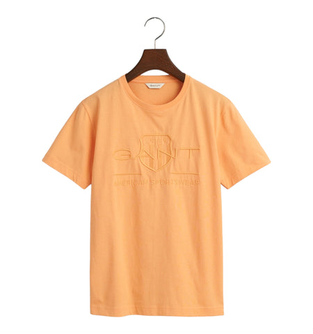 Gant - Crew neck, orange T-shirt, youth