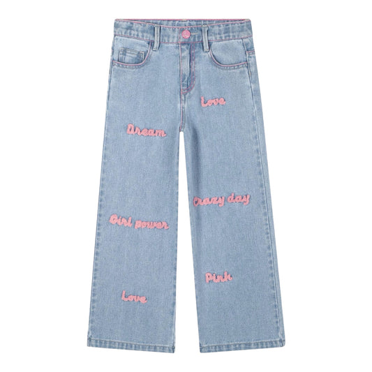 Billieblush - Denim blue trousers