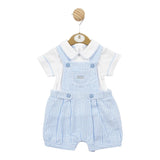 Mintini, All in ones, Mintini - blue and white check summer dungaree and white T-shirt