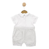 Mintini, All in ones, Mintini - Grey and white check summer romper