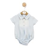 Mintini, All in ones, Mintini - Light blue summer romper with smocking