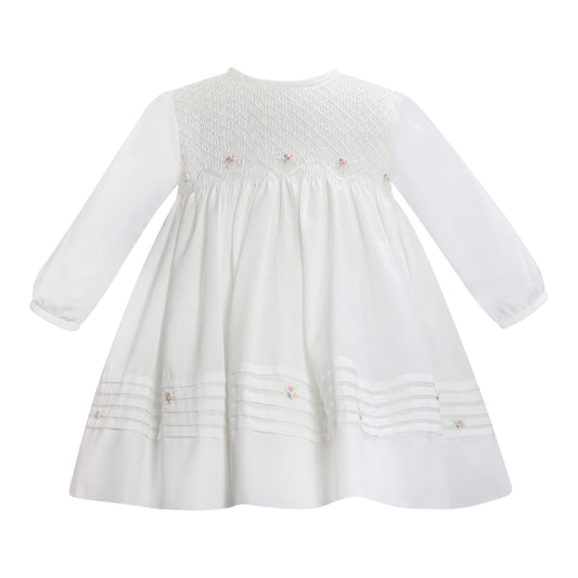 Sarah Louise - Traditional hand smocked ivory  dress